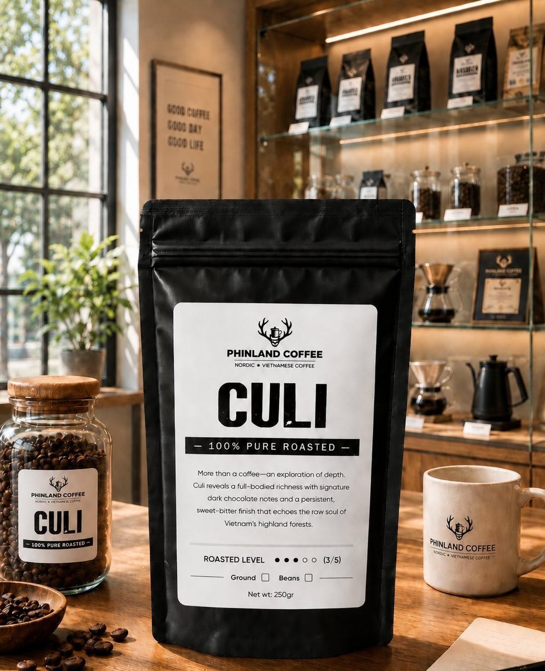 Phinland Coffee Culi 250 g – voimakas vietnamilainen kahvi
