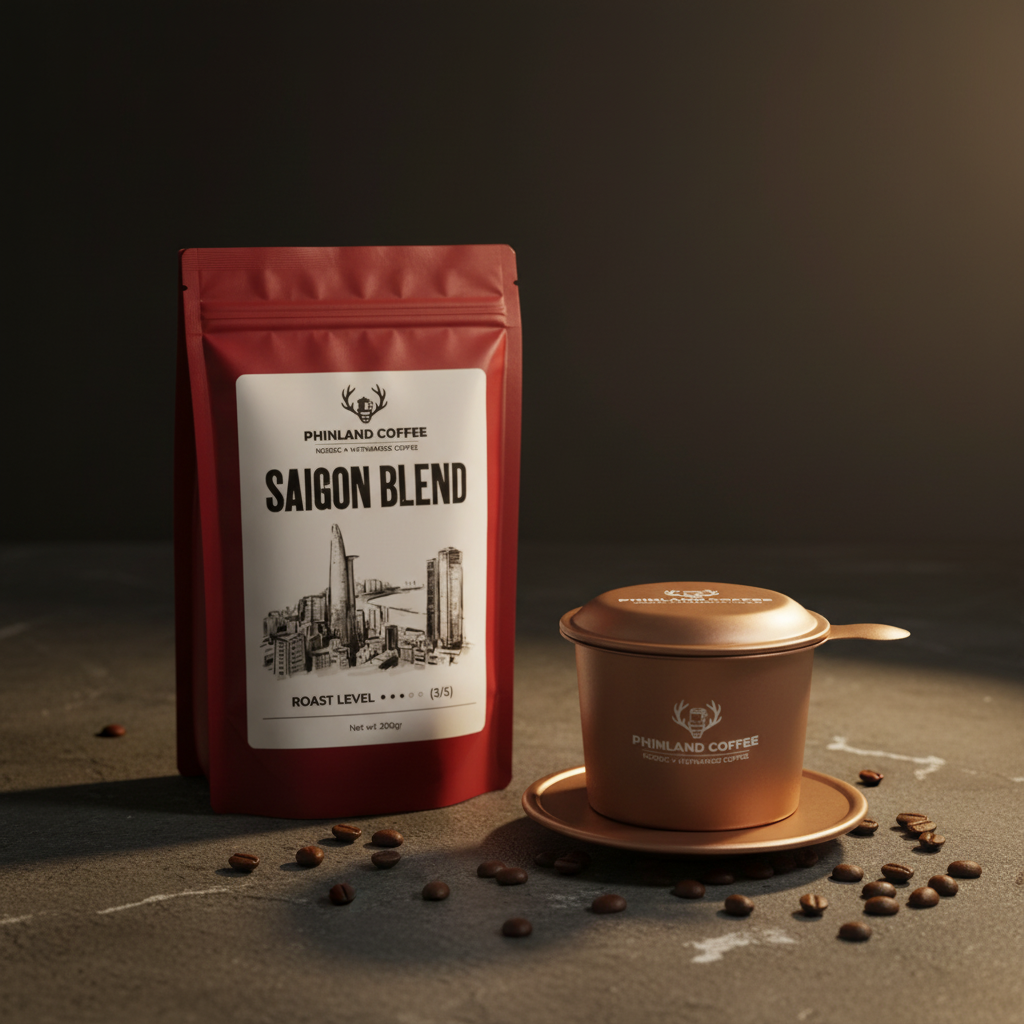 Aloituspaketti 1 — Saigon Blend + Phin-suodatin Pronssi